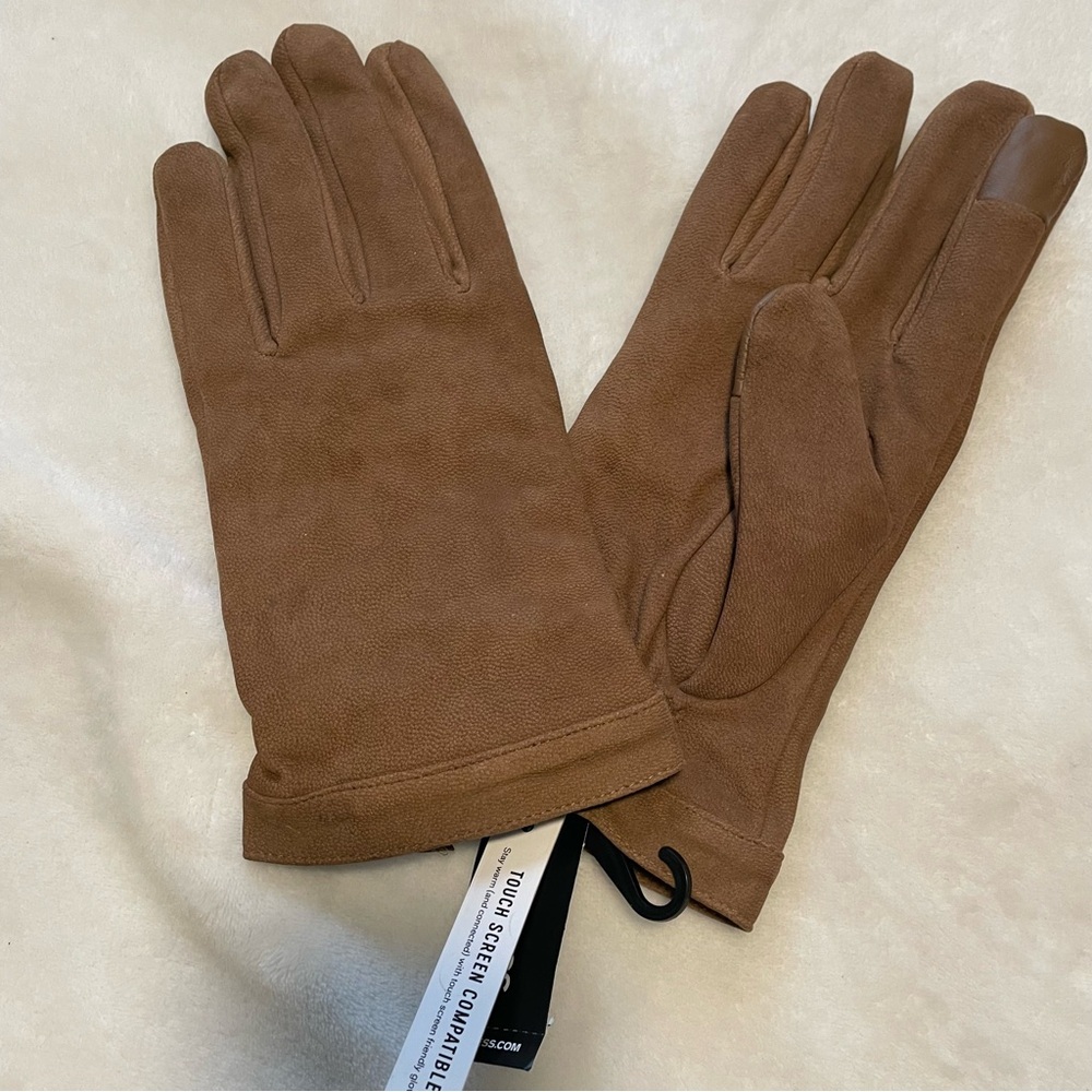 Express Tan Touch Screen Compatible Gloves - image 2